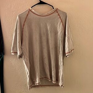 Vintage 90s y2k tee shirt cool red stitching m